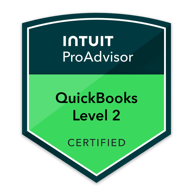 QuickBooks Online Certification Level 2 badge